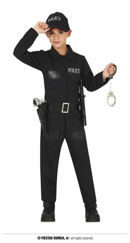 Costume poliziotto con pistola - con,
